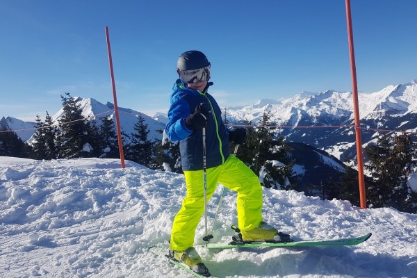 Skifahren mit Luca