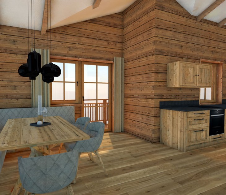 Voll ausgestattete K&uuml;che & gro&szlig;er Esstisch