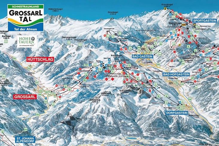 Pistenpanorama Gro&szlig;arltal - Dorfgastein
