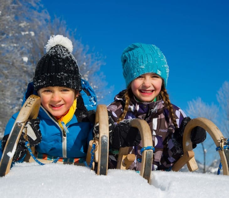 Schlittenfahren auf der Naturrodelbahn in Gro&szlig;arl &copy; www.grossarltal.info