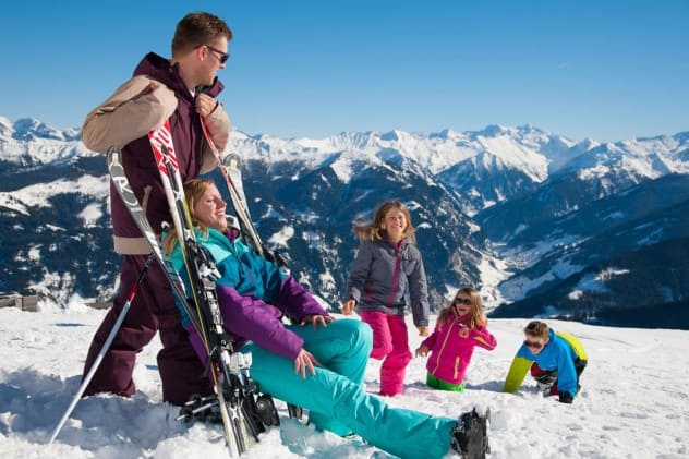 Sonnenskifahren zu Ostern mit der Familie &copy; www.grossarltal.info